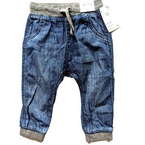 H&M Rib-Waist Jogger Pants for Baby Boys Jeans Loose Pull-On 12-18 Month…